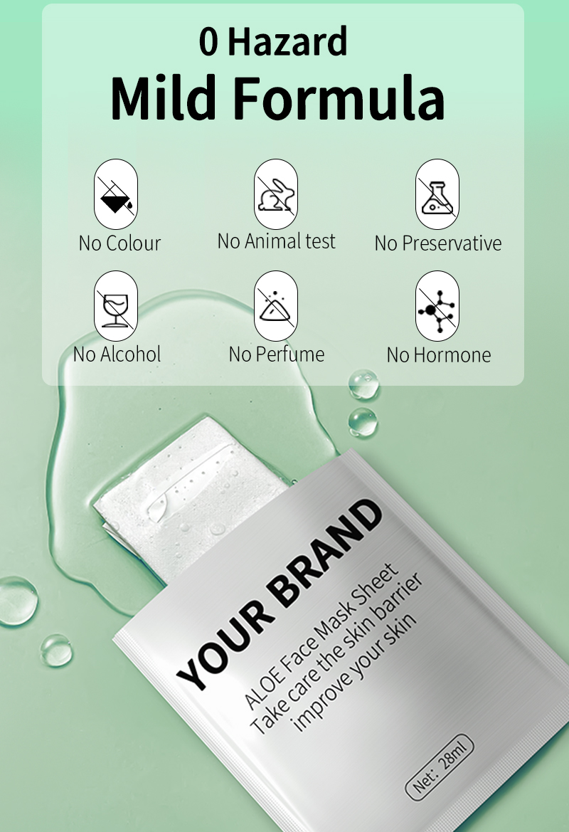 Hydrating Sheet Facial Mask Sheet Moisturizing Aloe Vera Fruit Face Mask For All Skin Types Cruelty-Free