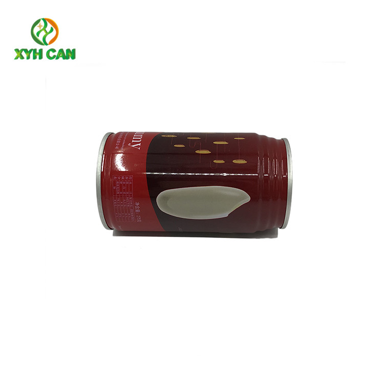 Beverage Tin Cans Cylinder Tin Cans for Beverage 275 Grams Capacity CMYK Glossy Printing Design