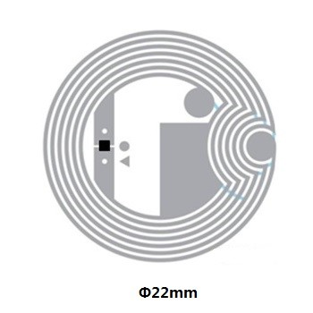 PET Material Dry HF RFID Inlay 13.56MHz RFID Label Tag 40x40mm 22x35mm