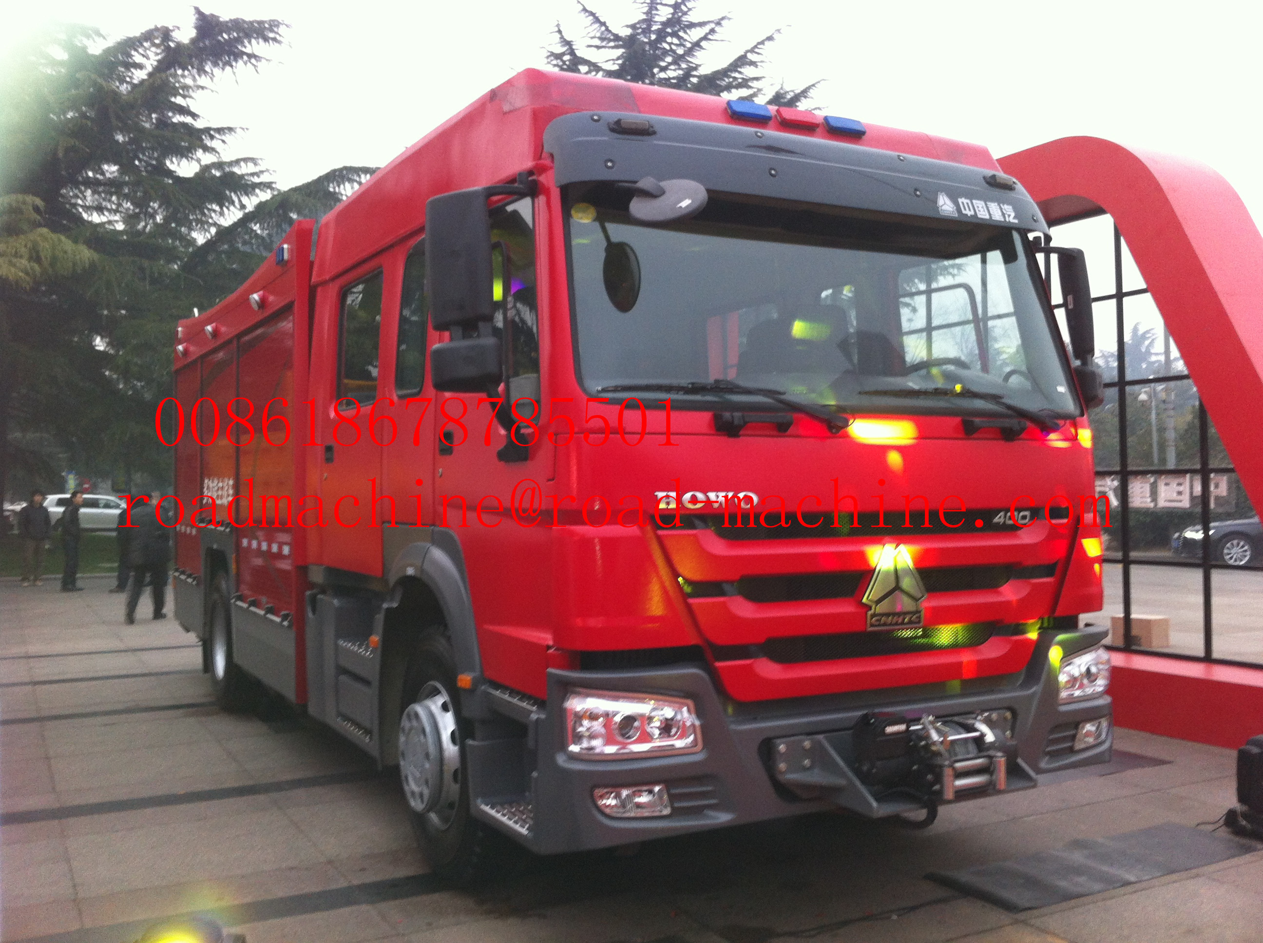 6m³ / 8m³ Foam Fire Fighter Truck Bridge Wagon Fire Emergency Truck 290HP