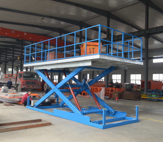 5T 3M Electric Vertical Car Elevator Hydraulic Scissor Car Lift For Garage