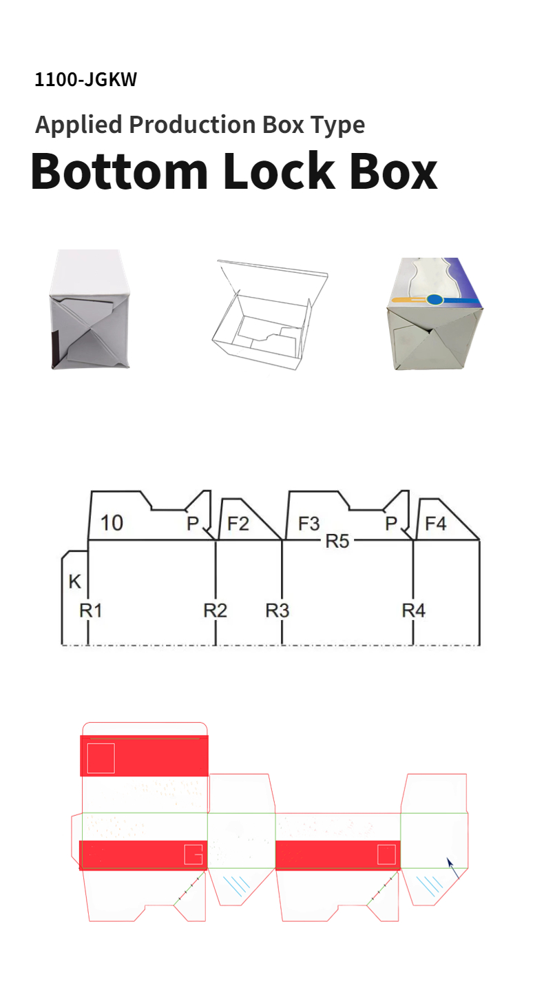 Dual- Lock Bottom Corrugated Shipping Box Folder Gluing Machine with 105cm Max Size