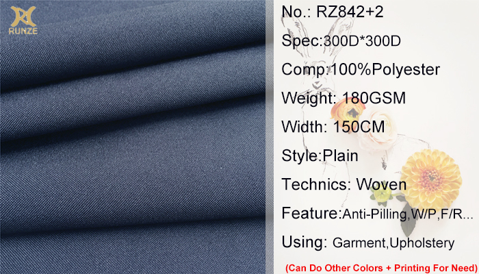 300D x 300D 192F Soft 180GSM Minimatt Fabric For Purses Totes