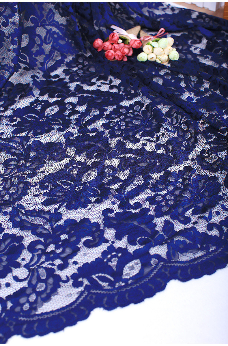 2017 Hot Sale Garment Accessories Strech French Lace Fabric with Different Color-