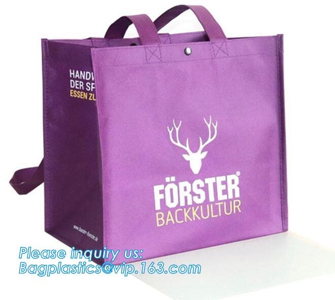 Promotional Custom LOGO Printed Gift Tote Shopping Non Woven Bag, Classic Black Non Woven Fabric Shopping Carry Bag Whol