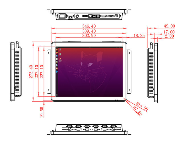 15-Inch Linux Embedded Control Terminal for Transportation Systems, Facility Monitoring, Command Centers, and Exhibition Booths