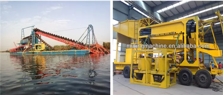 YELLOW COLOR Hopper Feeder Mobile Drum Rotary Trommel Screen Of Gold Sand