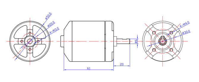 50mm outer Rotor brushless motor