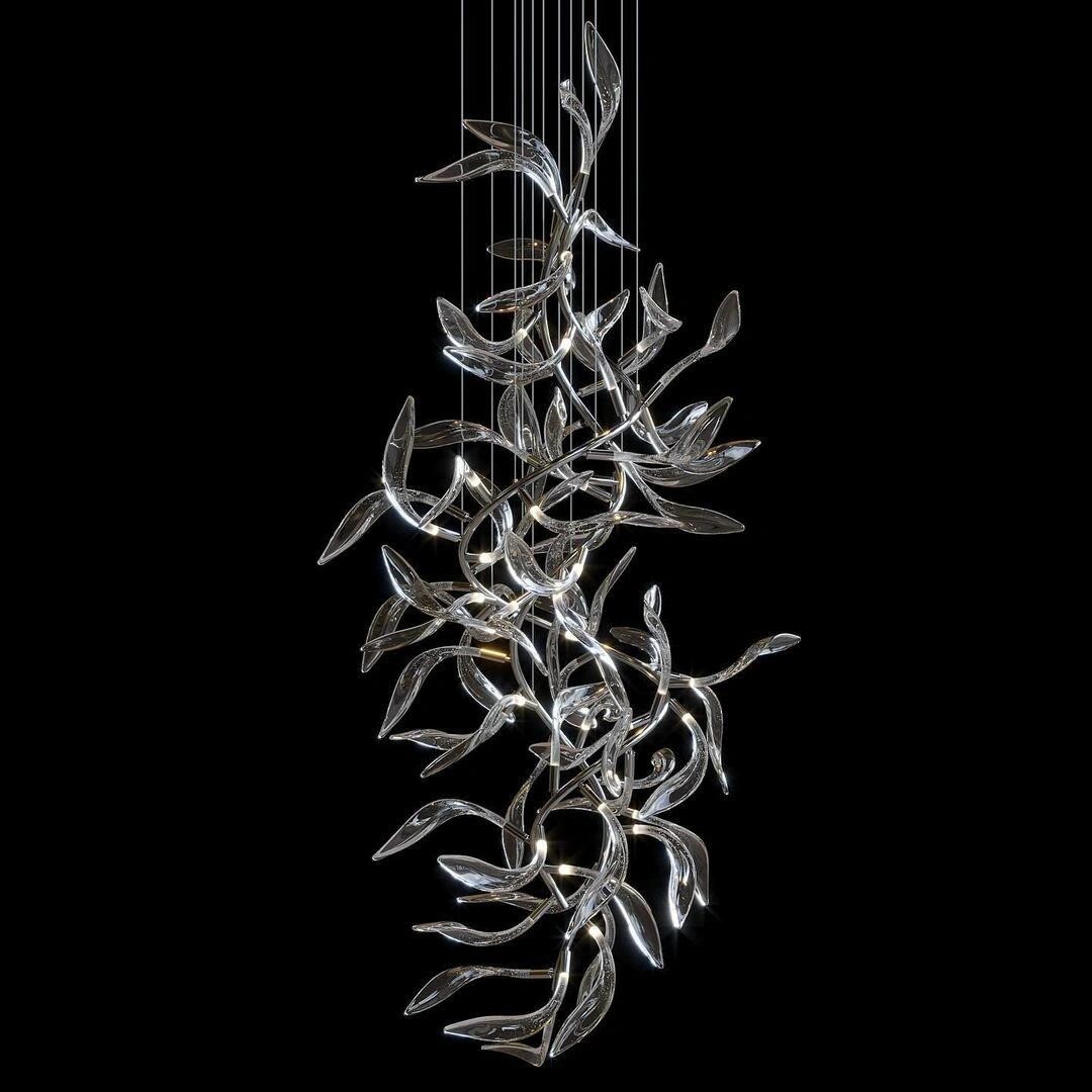 CRI90+ Infinity Large Fishtail Chandelier Hotel Public Commercial Hall Pendants