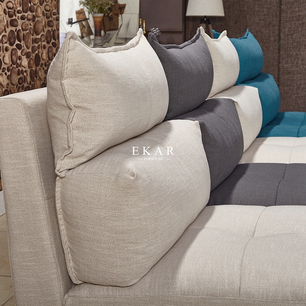 New Colorful Modern Fabric Armless I Shaped Couch Sofa AW-1707