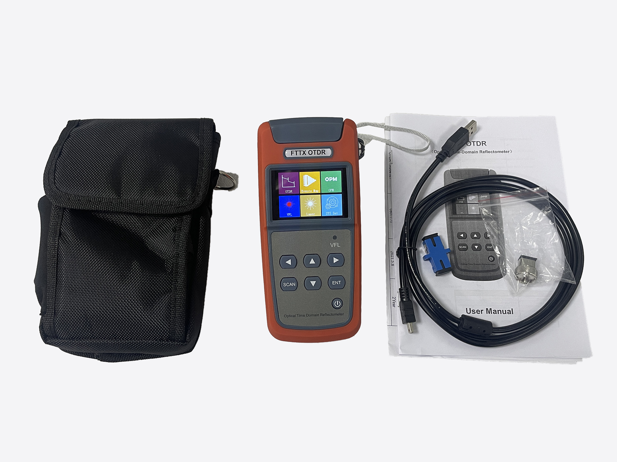 FTTX Mini OTDR Optical Time Domain Reflectometer 2.6 Inch Screen Fiber Optic OTDR