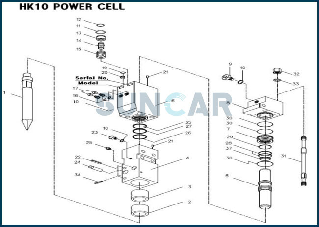 D1691500 BHI Type Hydraulic Breaker Seal Repair Kit Fits HK10