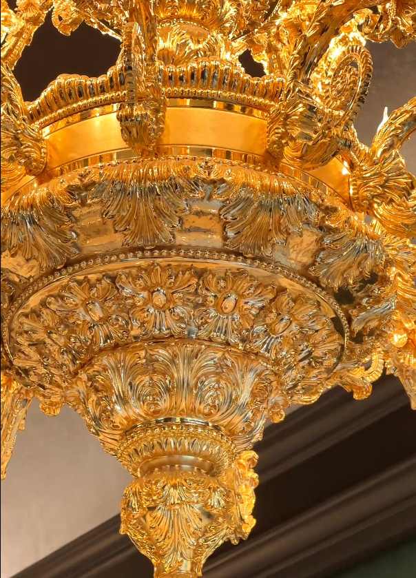 Hotels Luxury Golden Extra Large Chandeliers For High Ceilings
