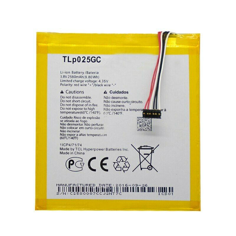 Pixi 3G TLP025GC Battery 9003X 9003A Alcatel One Touch Battery 2580mAh
