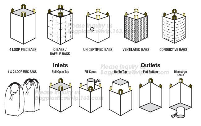 New arrival wholesale polypropylene woven plastic jumbo bag pp big bag for sand, building material,jumbo bag / FIBC bulk