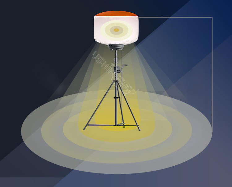 1000W Balloon Light Tower Portable Tripod For Construction Sites Roadworks