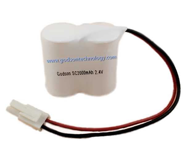 Nickel Cadmium Battery Pack SC2000mAh 2.4V 500 Times Cycle Life