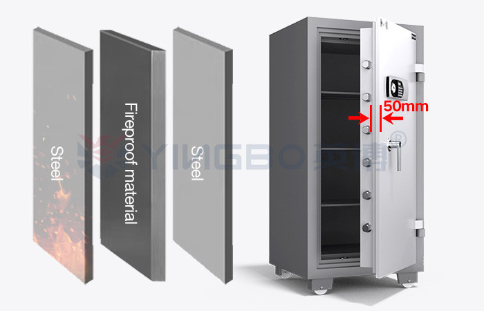 Durable Cement Material H1280mm Fireproof Safe Box For Documents