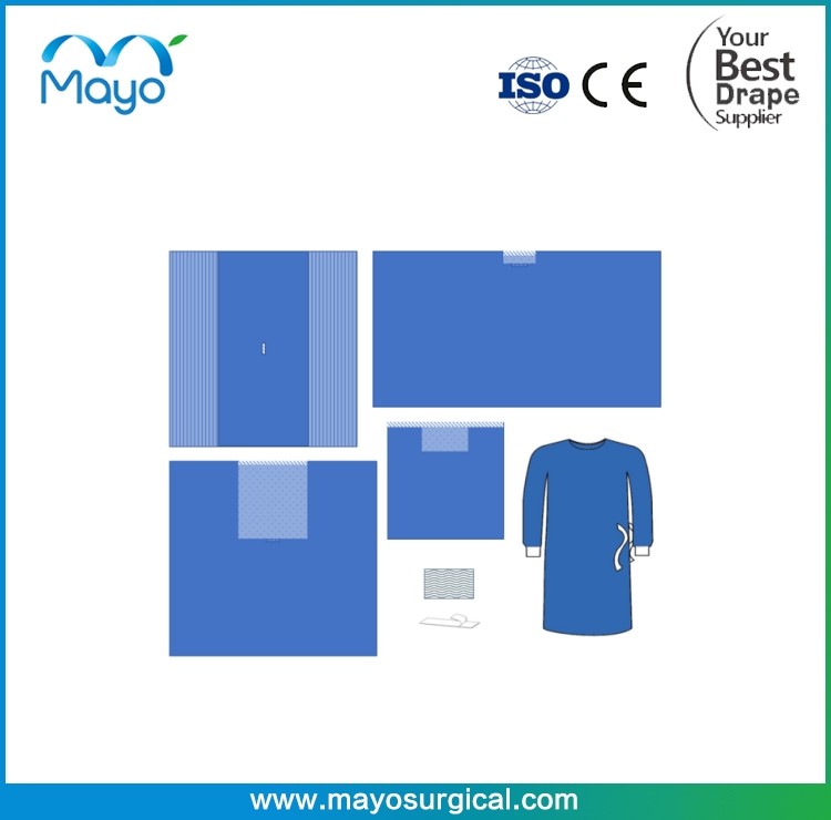 Sterile Disposable General Surgical Pack Universal Drape Pack With Gown