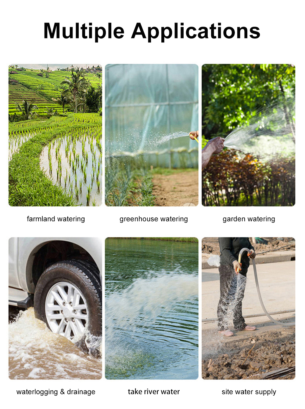 5KW High Flow Capacity Agriculture Water Pumps Small Portable For Farm