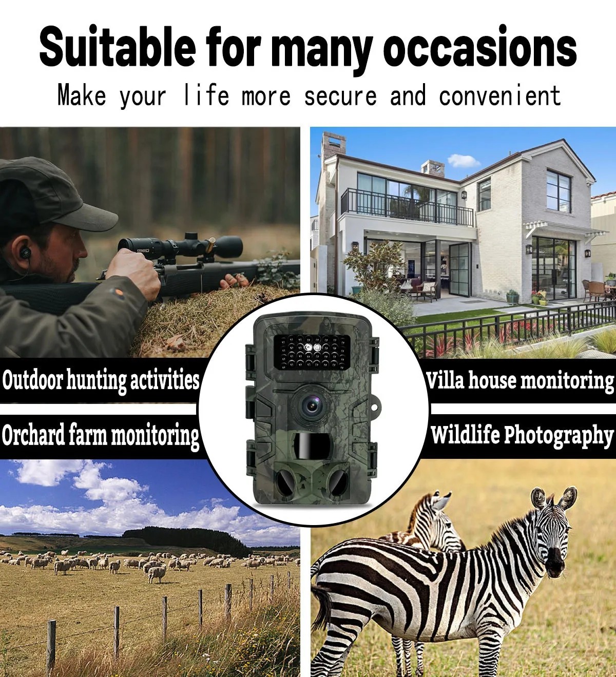 3MP-16MP Outdoor Trail Camera Motion Detection Wildlife 1080P 720P