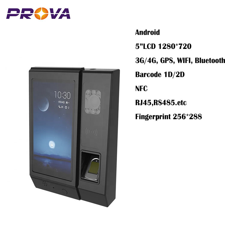 5”LCD 1280*720 Biometric Fingerprint Scanner Device Convenient Using