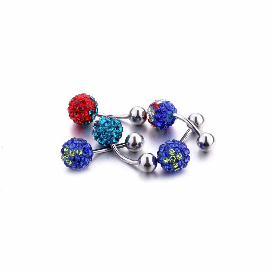 Stainless Steel Screw Belly Button Rings for Women and Girls, 14G Naval Body Jewelry Piercing Ring