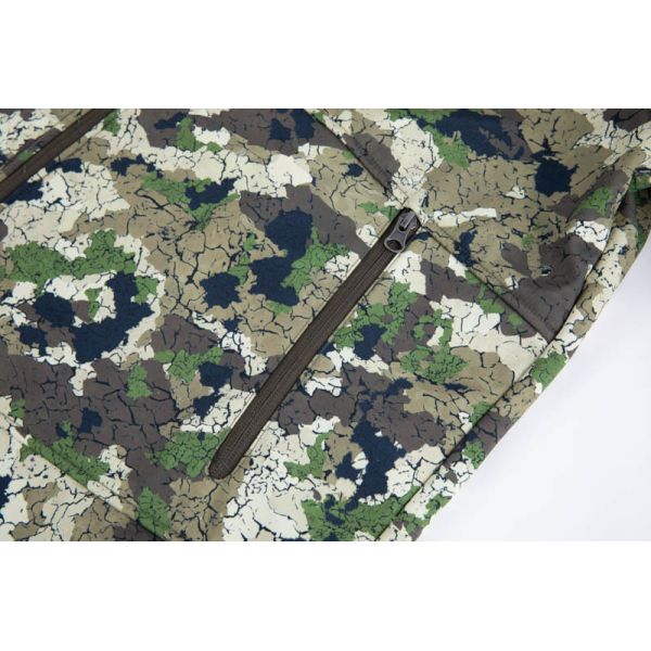 Men's Wind-Resistant Water-Repellent Camouflage Hunting Jacket with Fleece Lining and Adjustable Hood