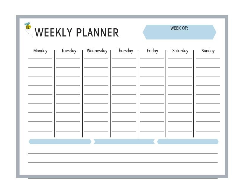 Dry Erase Horizontal Thick Weekly Planner Fridge Magnet Notepad