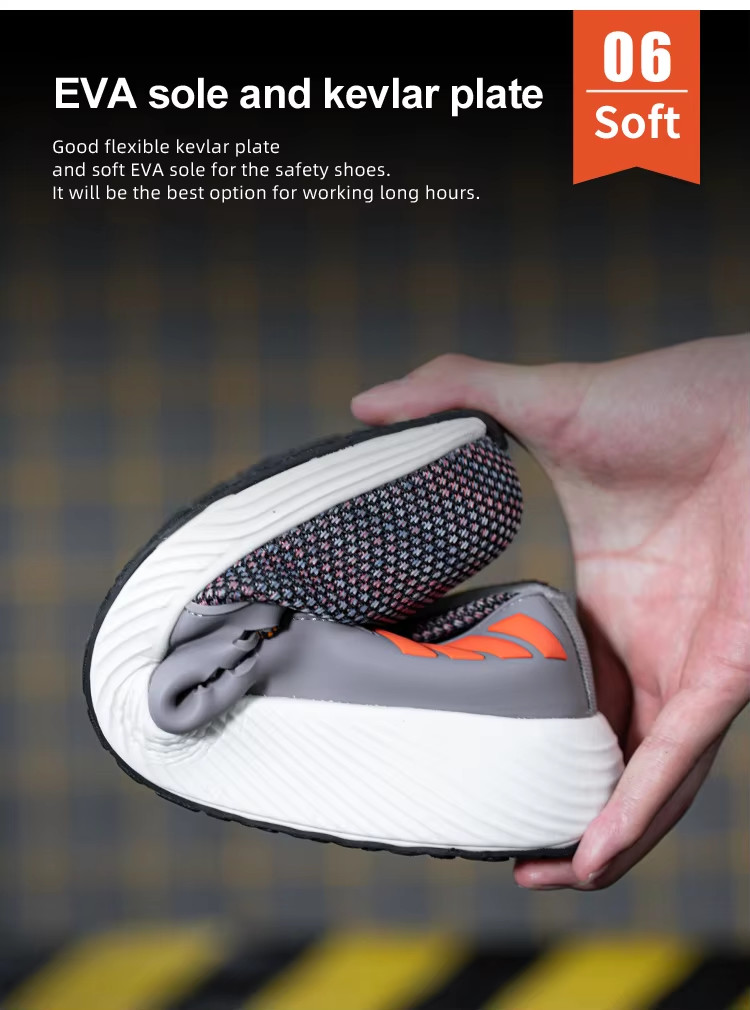 Stylish / Lightweight Steel Toe Sneakers Comfortable Slip Resistant Shoes
