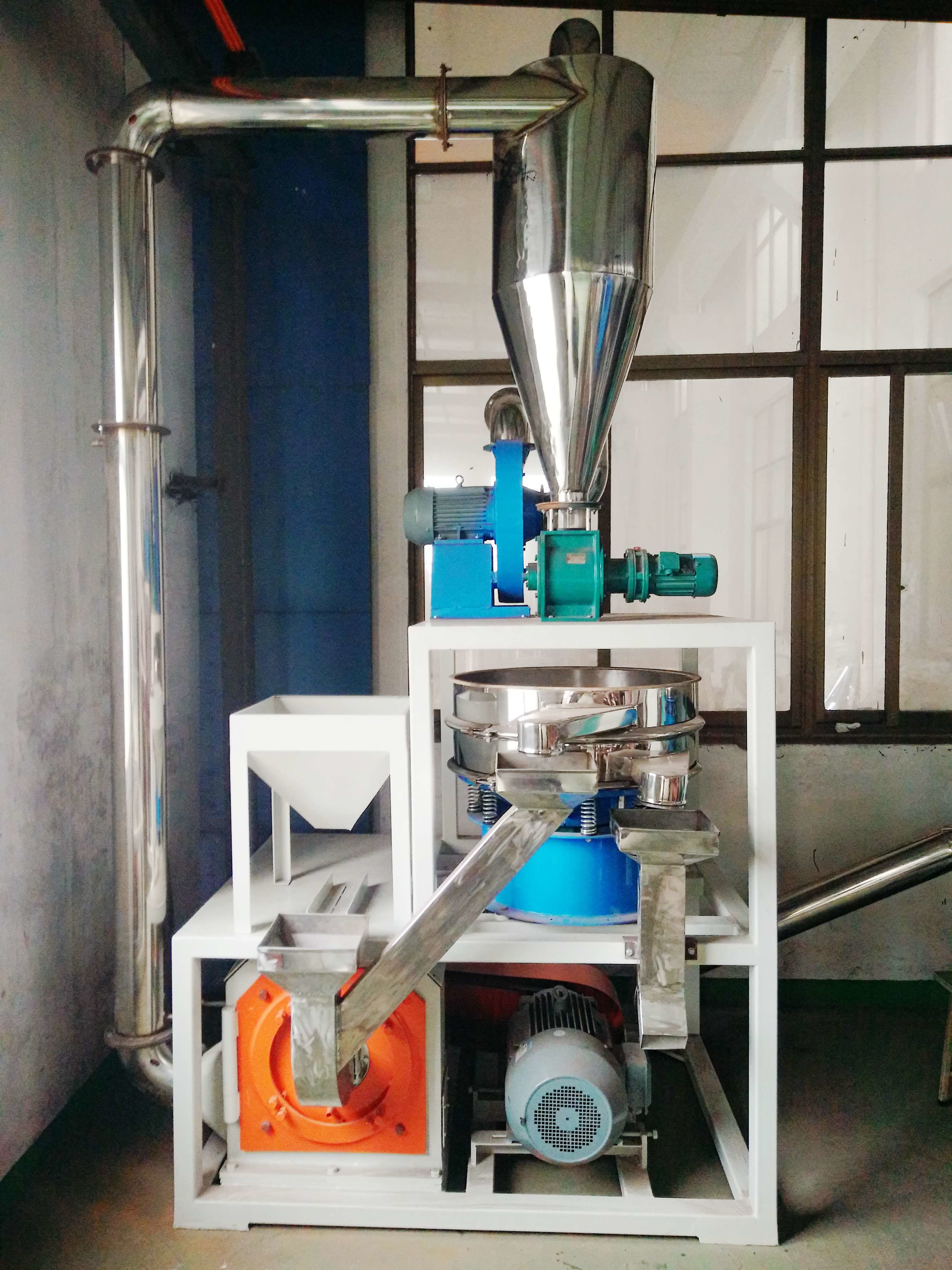 EVA Material Plastic Regrind Machine , Plastic Scrap Grinding Machine Compact Structure