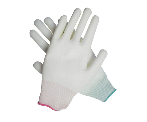 Lightweight White PU Coated Gloves Size 8 Size 9 Size 10 PU Work Gloves