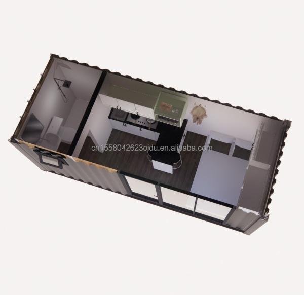 Aluminum Alloy Windows EU 20 FT Prefabricated Steel Container House for Outdoor