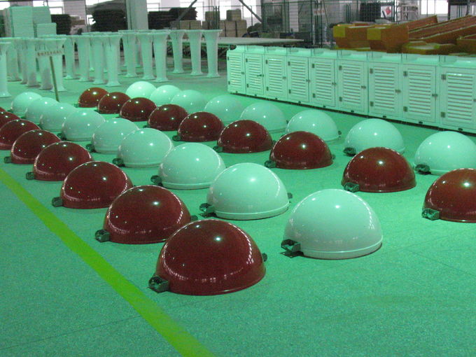 Safety Sea Obstacle Aircraft Warning Sphere Red / White Warning Ball Fiber Glass