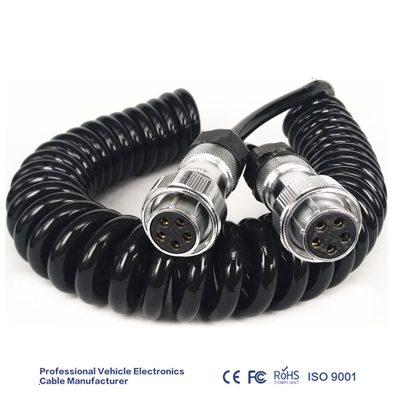 10M Din Male To Male Car Reversing Camera Cable With 7 Pin Plastic Core