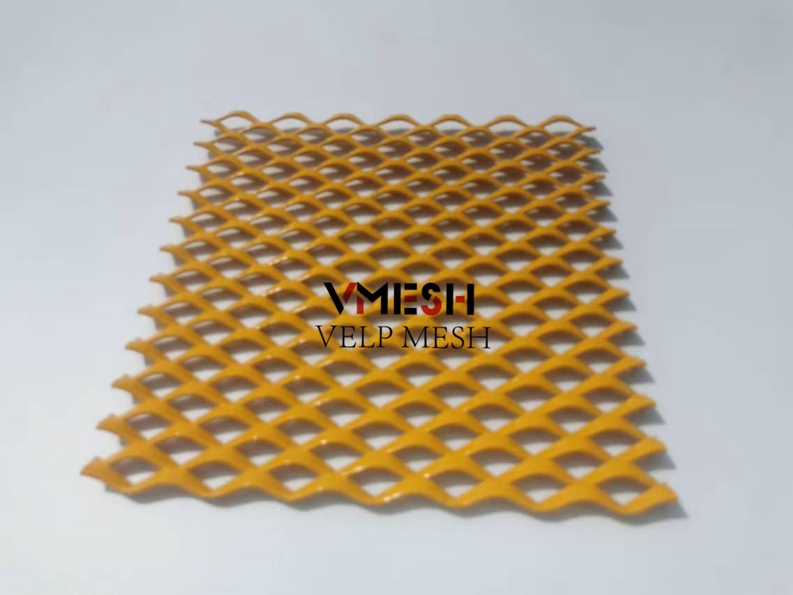 Aluminium Ceiling Cladding Wall Expanded Mesh Diamond Customized