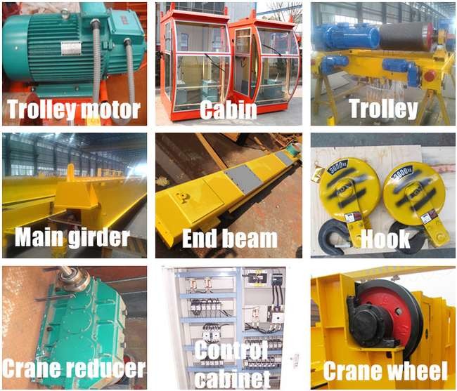 Q235B Q345C 32Ton Bridge Crane Workshop Double Girder Overhead Traveling Crane