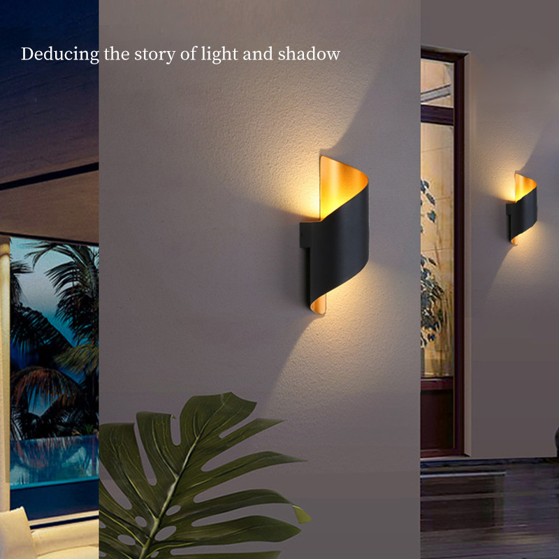 10w Exterior Led Wall Light Bulbs Black Lamp IP65 Waterproof