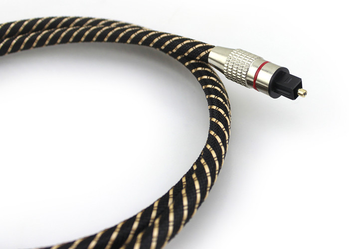 Toslink Optic Digital Cable Nylon Braided Metal Shell Red Ring Connector HiFi SPDIF 1M - 10M For SoundBar
