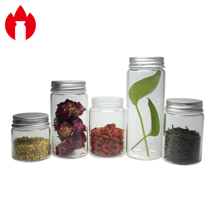 Glass Jar 50ml-200ml Customized Wide Mouth High Borosilicate Glass Bottle