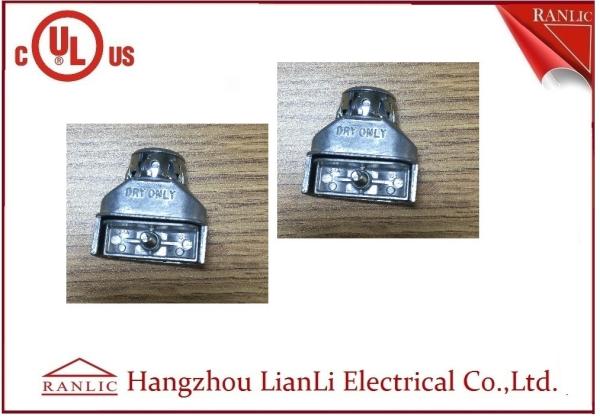 Galvanized Steel Flexible Conduit Fittings , Grey Zinc Die Casting Duplex