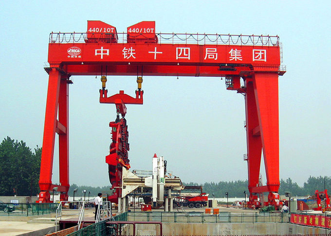 A Frame Double Beam Gantry Crane Rail Mounted For Shield Tunneling Machine