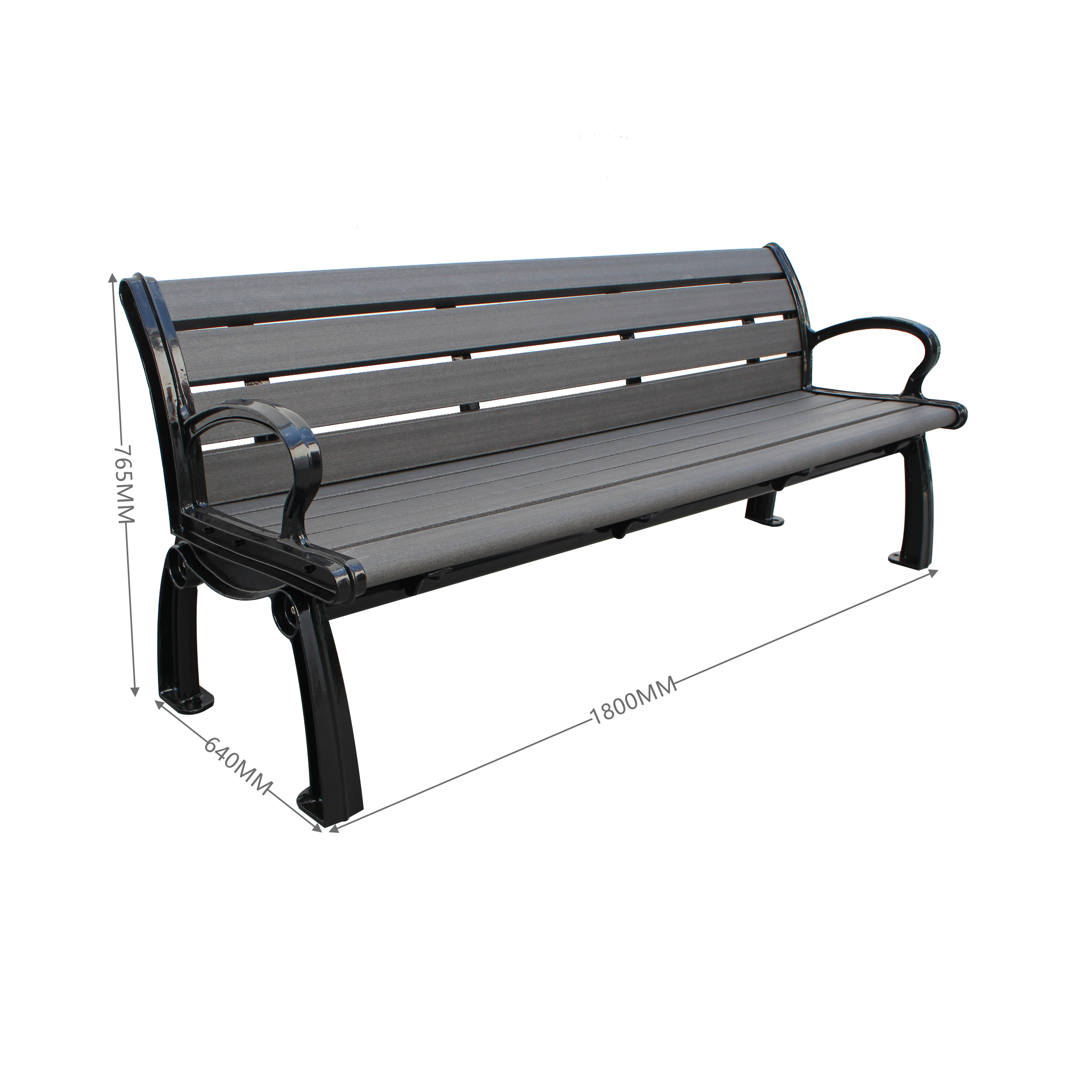 Waterproof Plastic Wooden Bench , Anti Rust Durable Wooden Garden Bench Seat