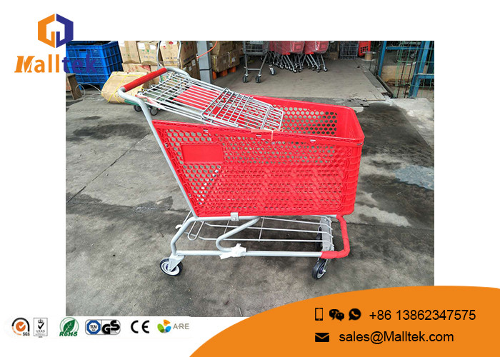 High Quality Customizable Half Plastic Foldable Shopping Trolley Cart
