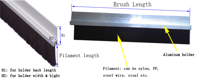 High Density Garage Door Draught Excluder Brush For Sliding Sash Window