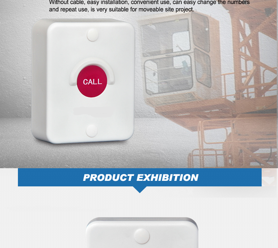 Full waterproof sunscreen dustproof and shockproof 1 key service call button