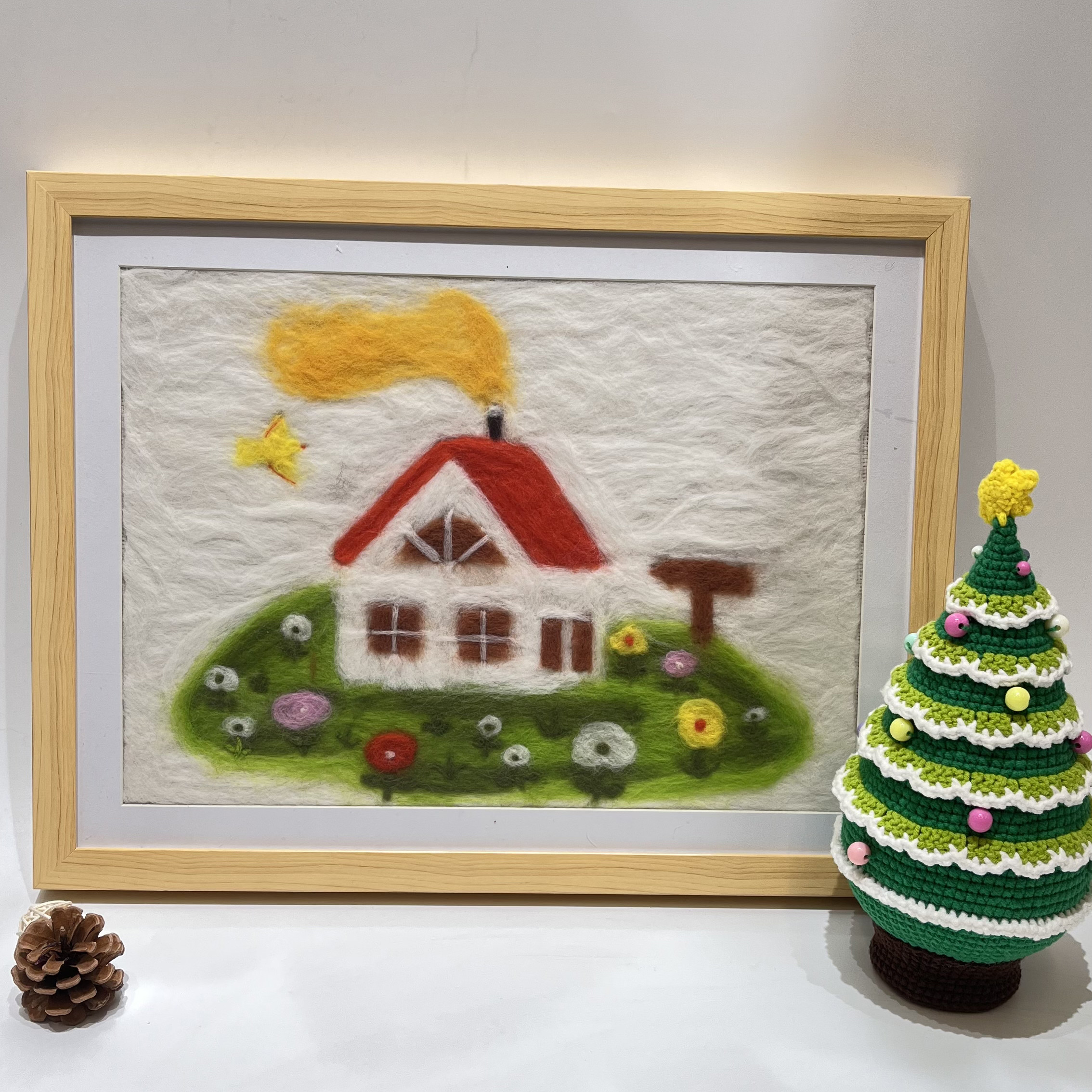 Seven Craft House Wool Thread Decoration Painting Punch Needle DIY Knit Kit For Beginners