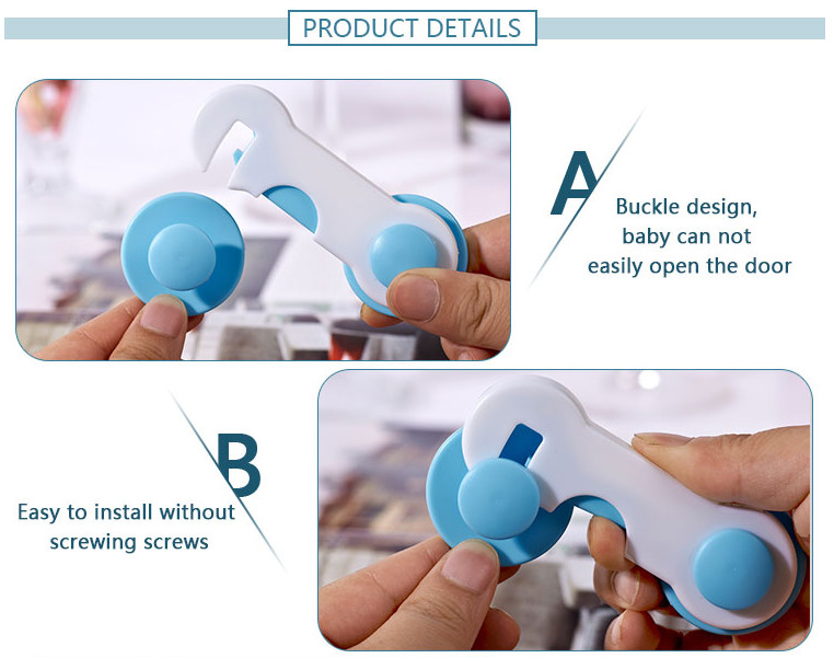 Bi-parting Toddler Safety Cabinet Locks , Color Stick Eco Friendly Child Safety Drawer Locks