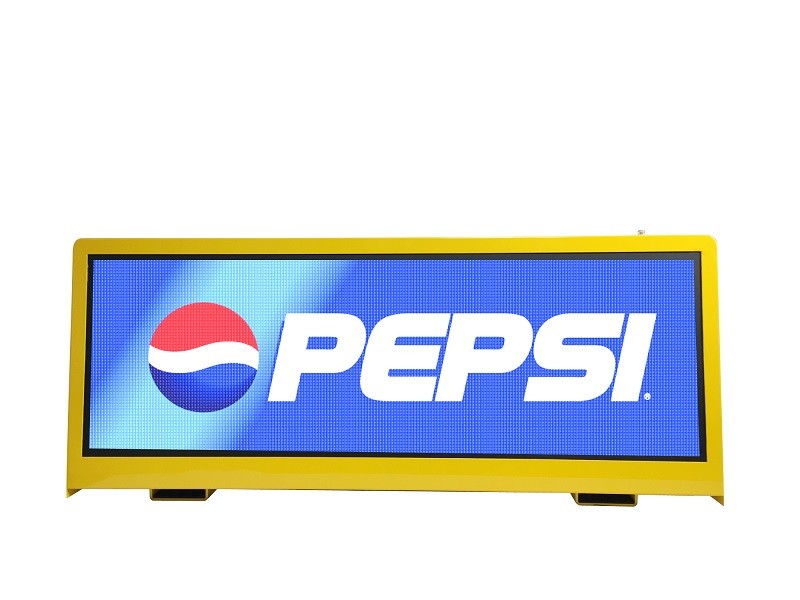 Full Color P5mm Taxi top LED Display With Large Viewing Angle , Led Taxi Roof Signs