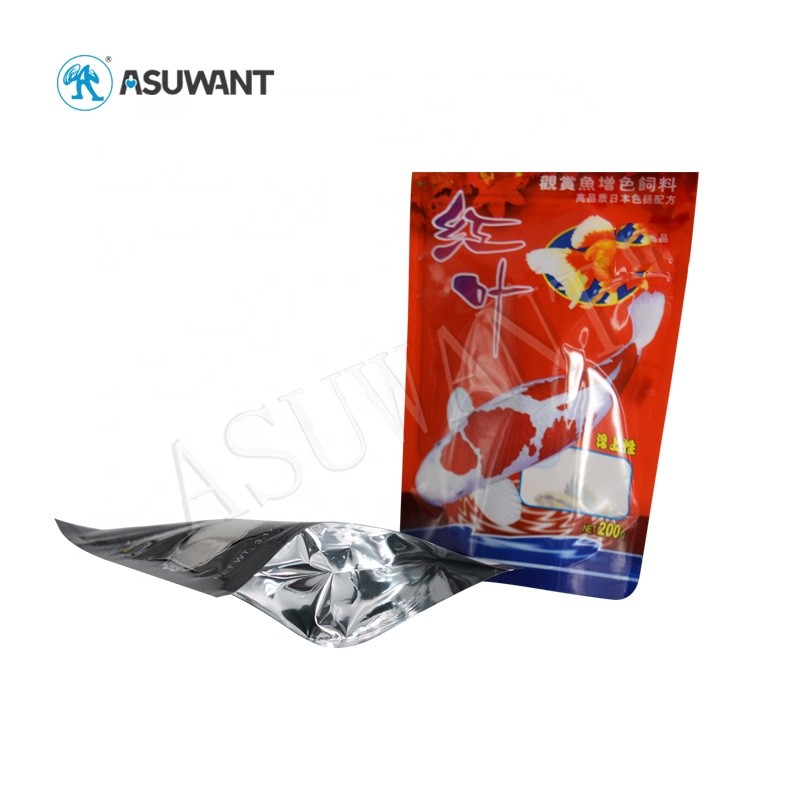 Small 3 Side Seal Bags Fish Lure Bait Packaging Plastic Zipper Pet Food Bag